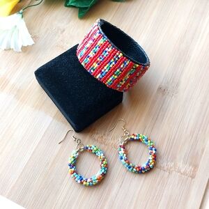 2PC Beautiful Kenyan Maasai Beaded Bracelet Set